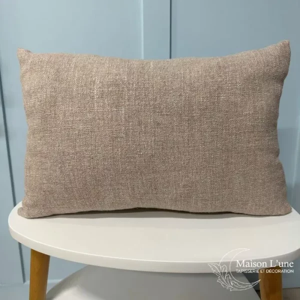arrière de coussin toile vieux rose